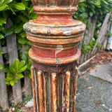 Large polychrome wooden column