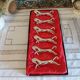 Silver metal horse-shaped knife rests