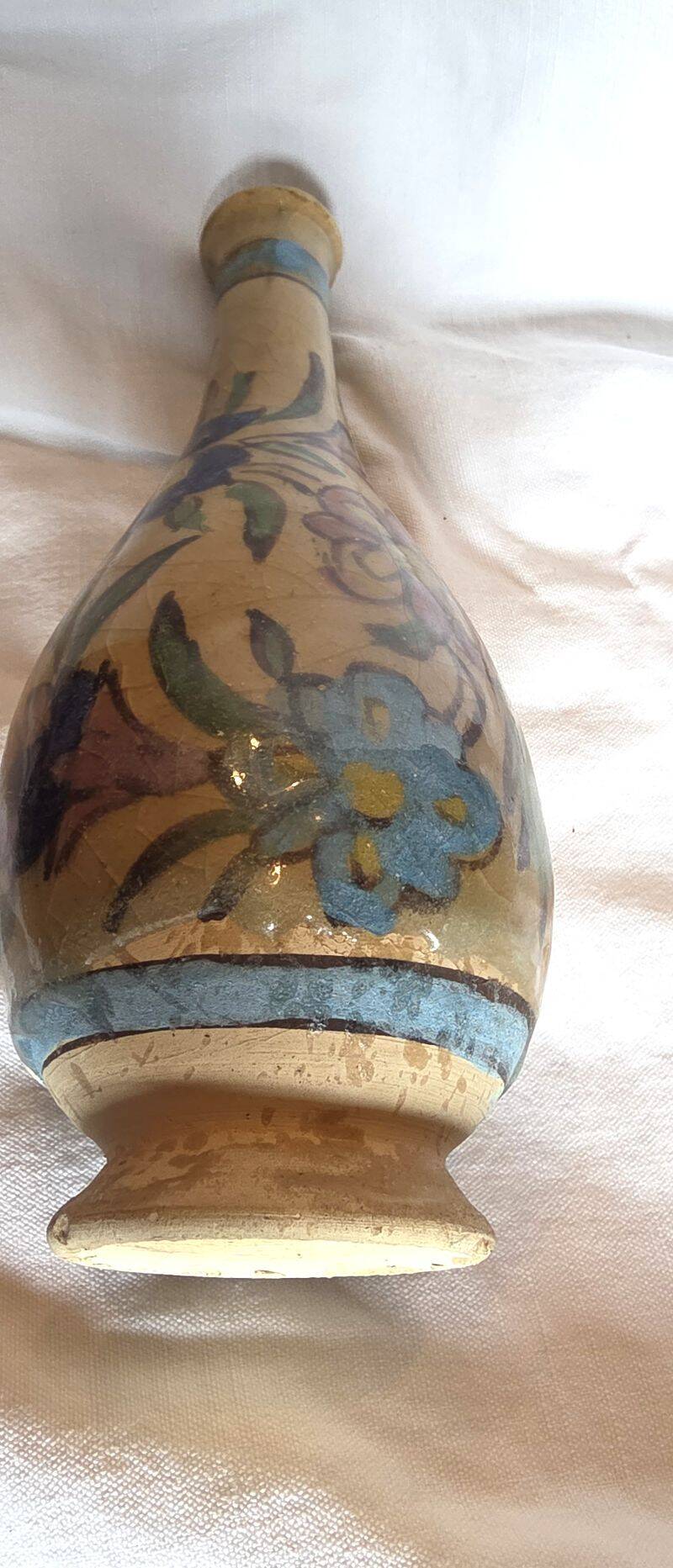 Antique Small Iznik Glazed Ceramic Vase 19th Century