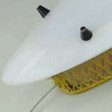 1950s SCONCE tele ambiance metal mesh with white acrylic shade