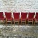 Chairs in red skaï