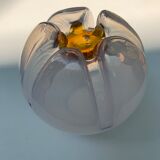 Two-tone blown glass globe for suspension