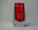 Red Sommerso ice effect vase by Seguso, Murano, Italy, 1970