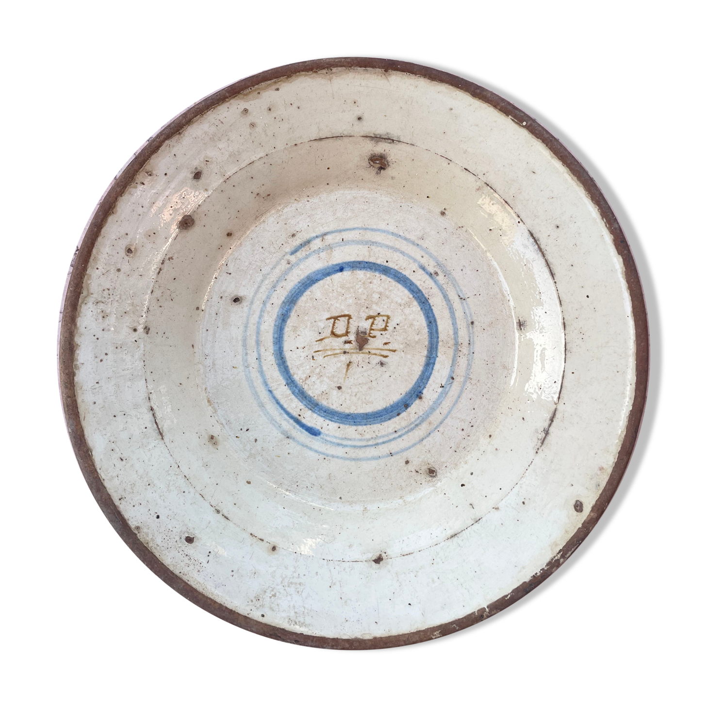 Initialled terracotta bowl