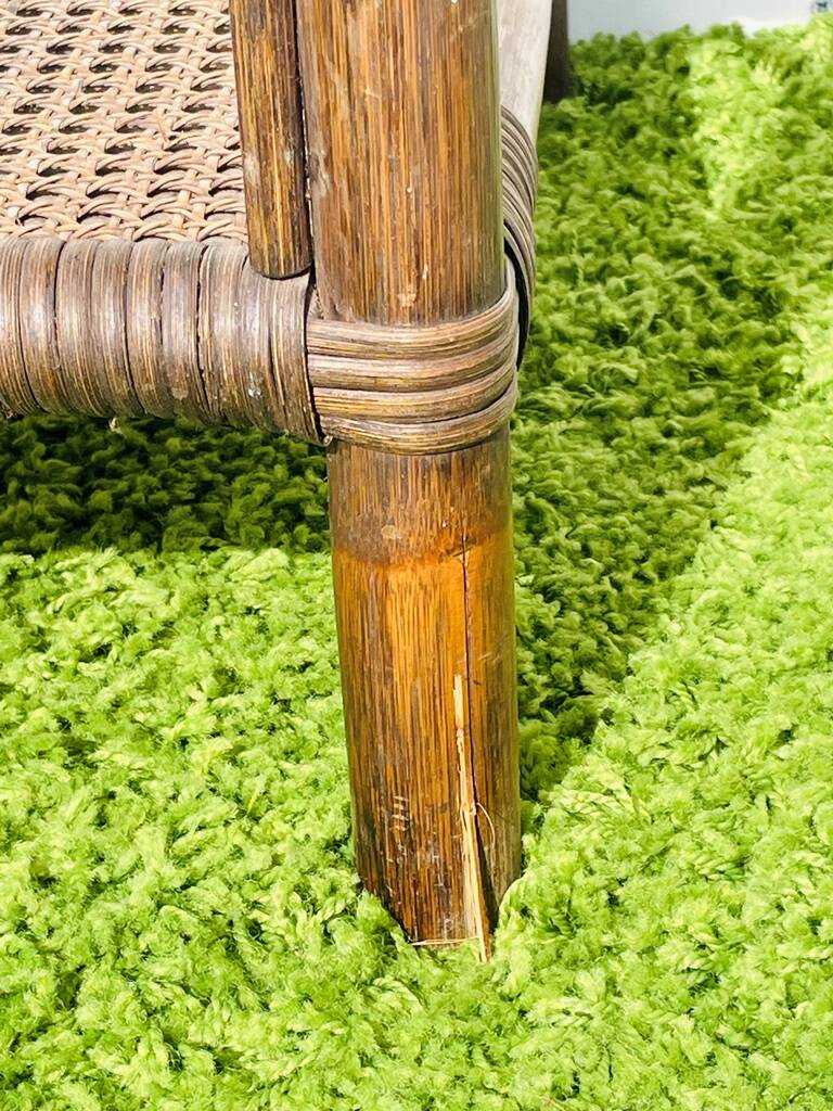 Bamboo coffee table. Vintage 70s.