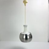 Glass and aluminum pendant light, design Rolf Krüger for Staff Leuchten, P118