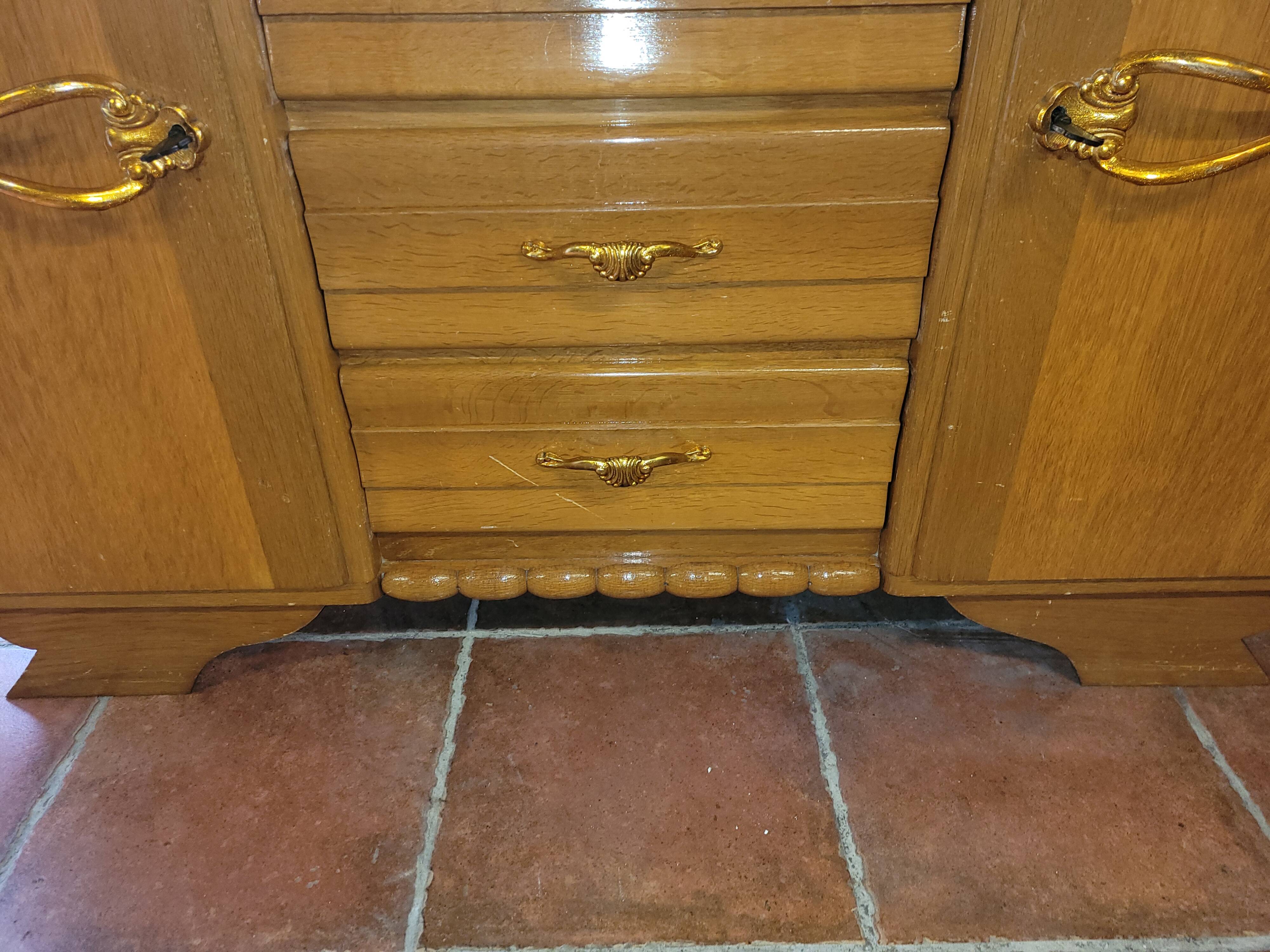 Vintage 1960s oak sideboard