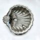 Silver-plated shell butter dish and vintage blue bowl from the 70s.