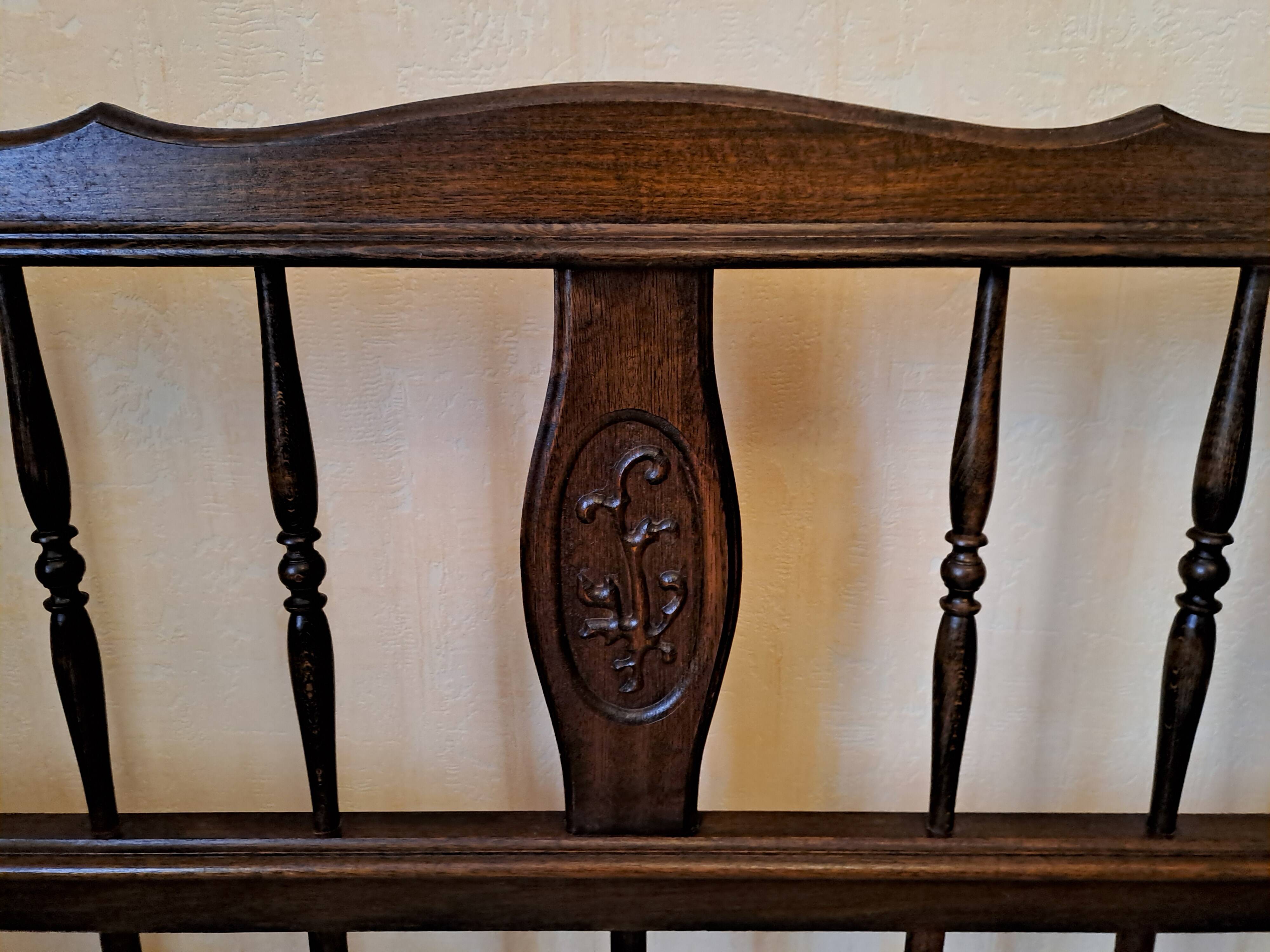 Solid wood Provençal bed 140 x 190