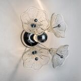 Wall lamp sputnik flowers, murano glass, italy, 1970