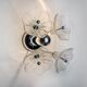 Wall lamp sputnik flowers, murano glass, italy, 1970