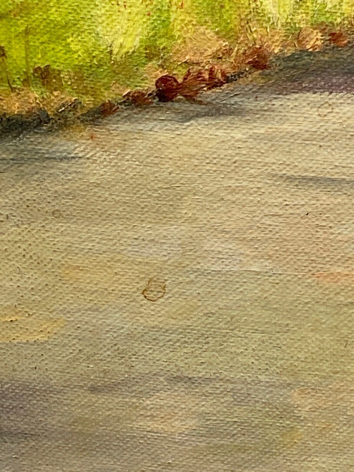 Huile sur carton par alice warder xxe sous bois