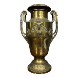 Empire style ibex vase in gilded brass circa 1850
