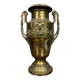 Vase aux bouquetins de style Empire en laiton doré vers 1850