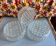 Set of three round glass bubble wall lights from the 70s/80s.