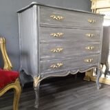 Patinated chest of drawers Louis XV style