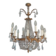 Lustre baroque véritable cristal de bohème et bronze 12 branches
