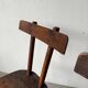 Pair of Savoyard tripod chairs, folk art, oak.