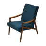 Chair 60 re-upholstered duck Blue Velvet years