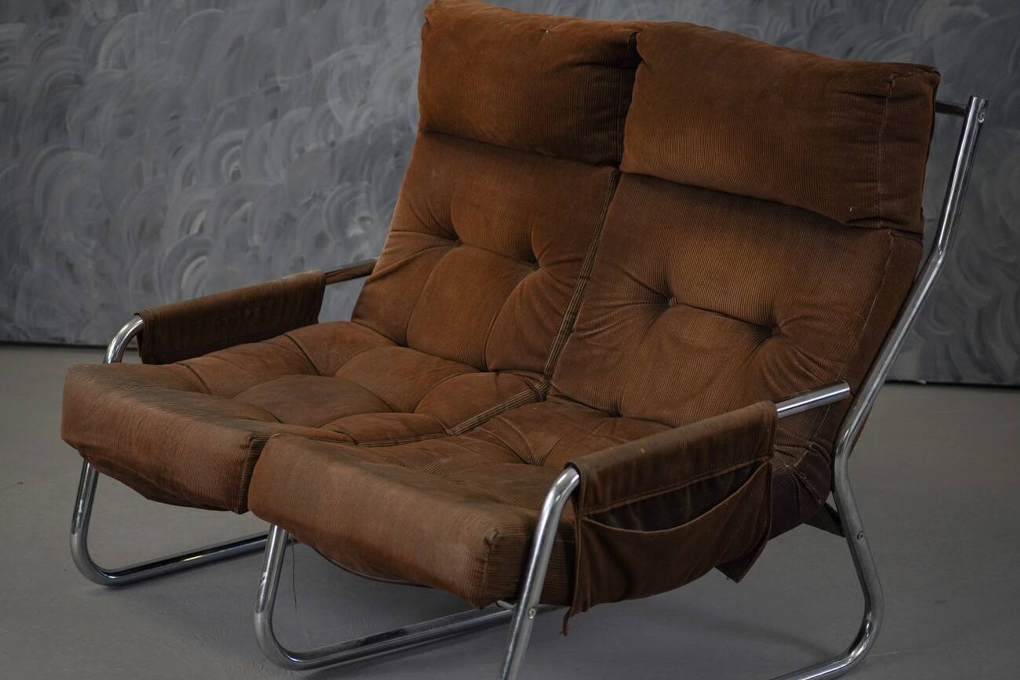 Mid-century armchair and sofa set by Gillis Lundgren Ikea Sweden 1970s