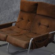 Mid-century armchair and sofa set by Gillis Lundgren Ikea Sweden 1970s