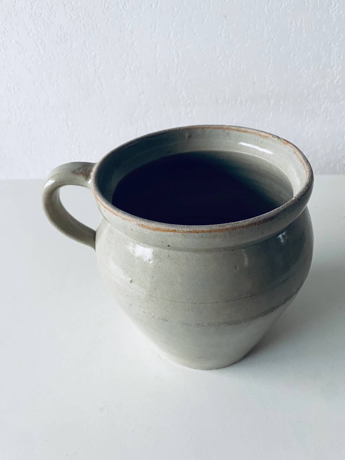 Antique glazed terracotta jug