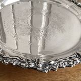 Silver-plated tripod serving dish