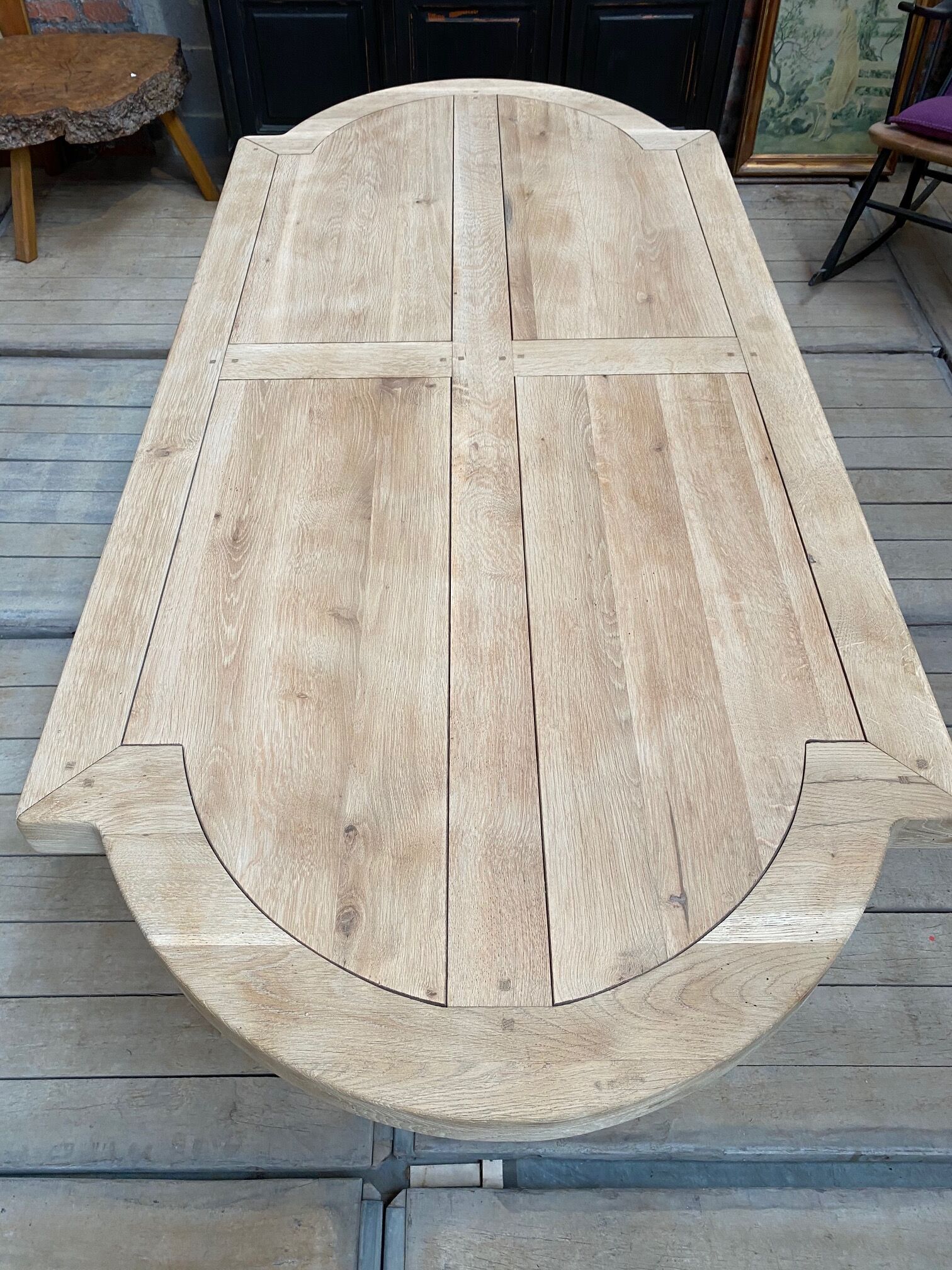 Solid oak monastery table