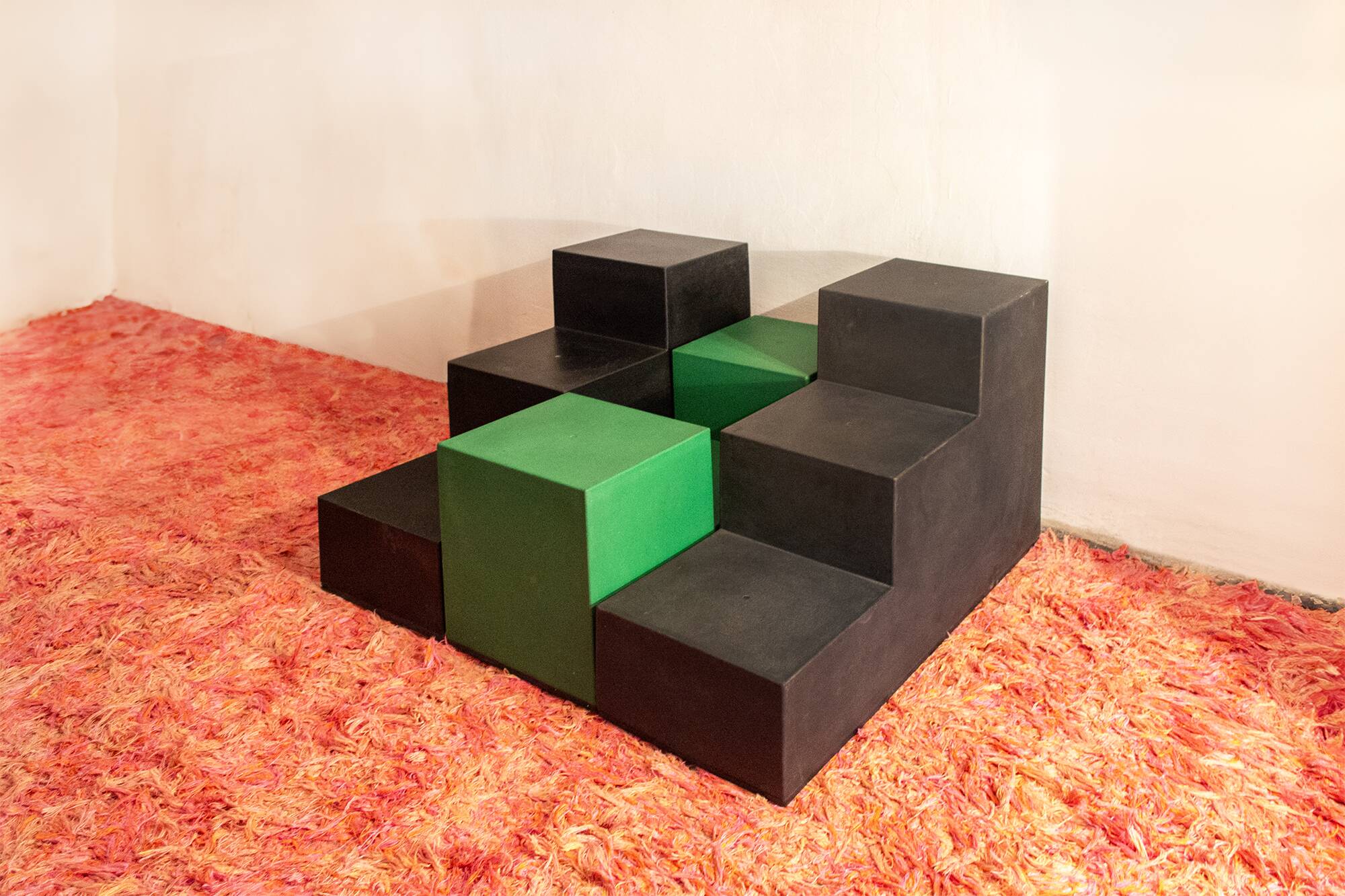 Gli Scacchi Coffee Tables or Seats by Mario Bellini for C&B Italia, 1971, Set of 3