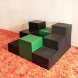 Tables Basses ou Sièges Gli Scacchi par Mario Bellini pour C&B Italia, 1971, Set de 3