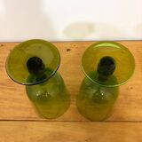 Duo de grands vases en forme de verre