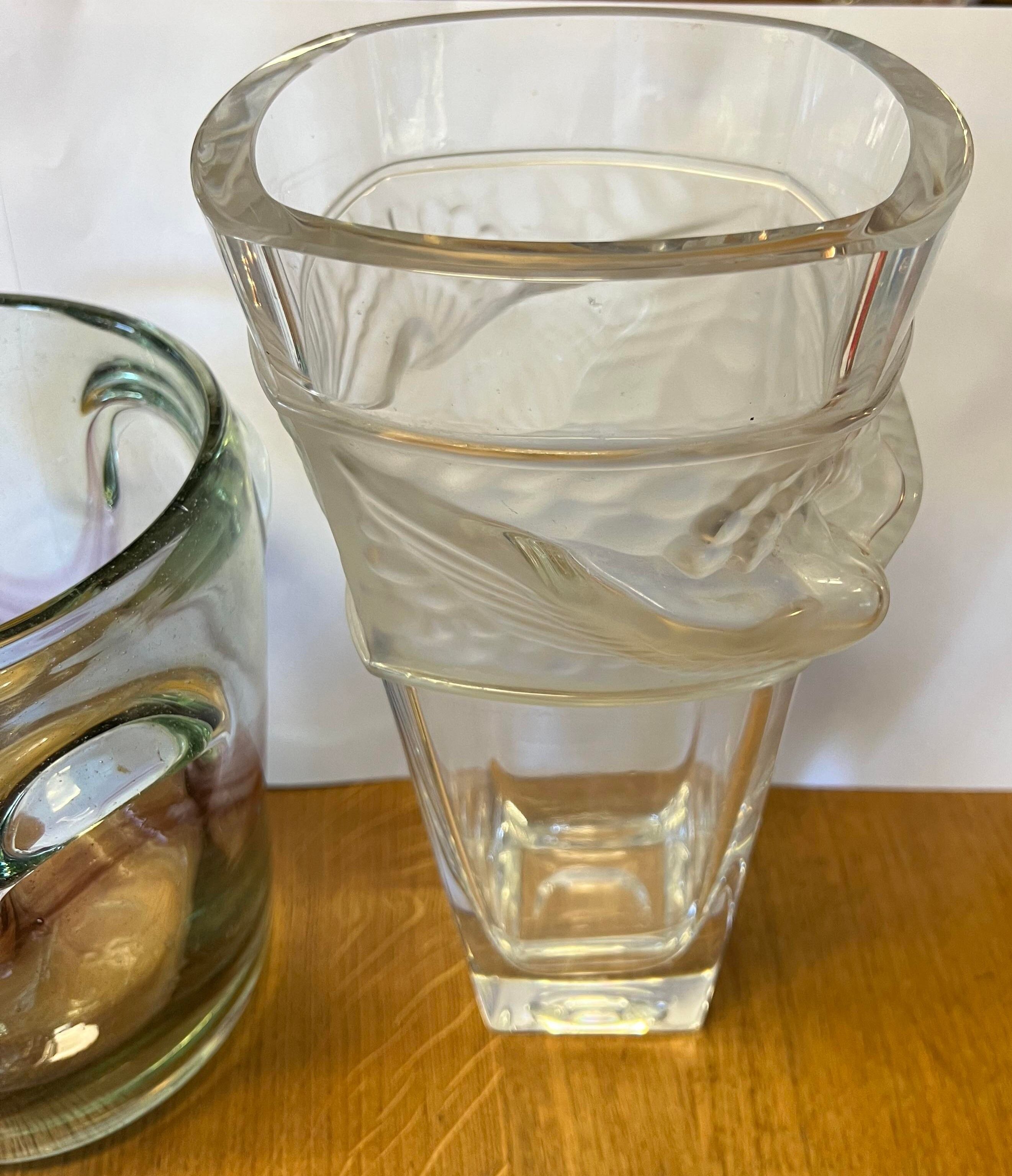 Portieux and Novaro: 2 large vases respectively stamped under the heel