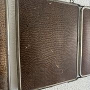 Vintage 1930s triptych barber mirror registered G.B Paris - 28 x 69 cm