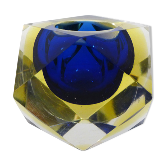 Ashtray Sommerso Murano 1960' faceted