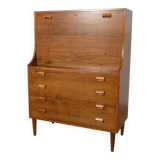 Mid-Century Danish Walnut Secretary by Borge Mogensen for Soborg Mobler, 1960s