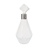Carafe en verre et argent massif minerve