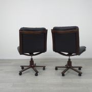 Vintage 1970s leather office armchair Scandinavian design