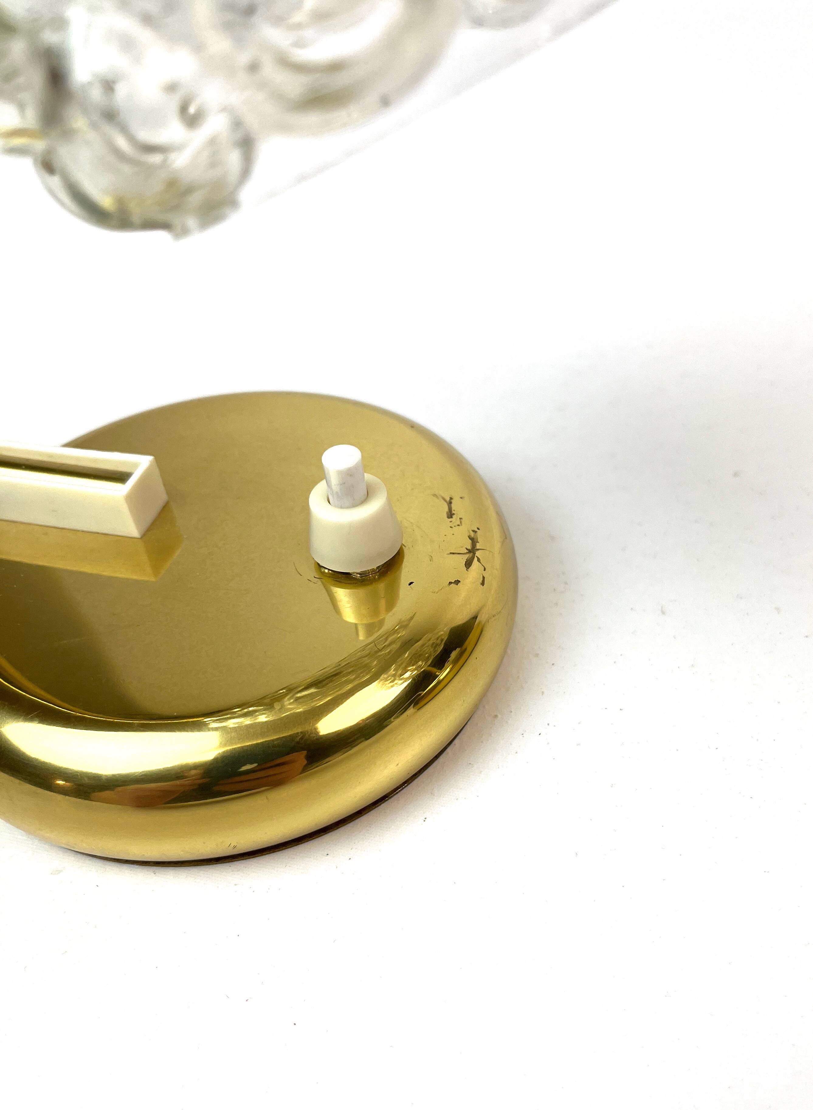 Pair Mid Century Bubble Glass bedside Lamps by Helena Tynell for Glashütte