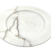 White Carrara marble centerpiece / plate, Up&Up Italy, 1970s