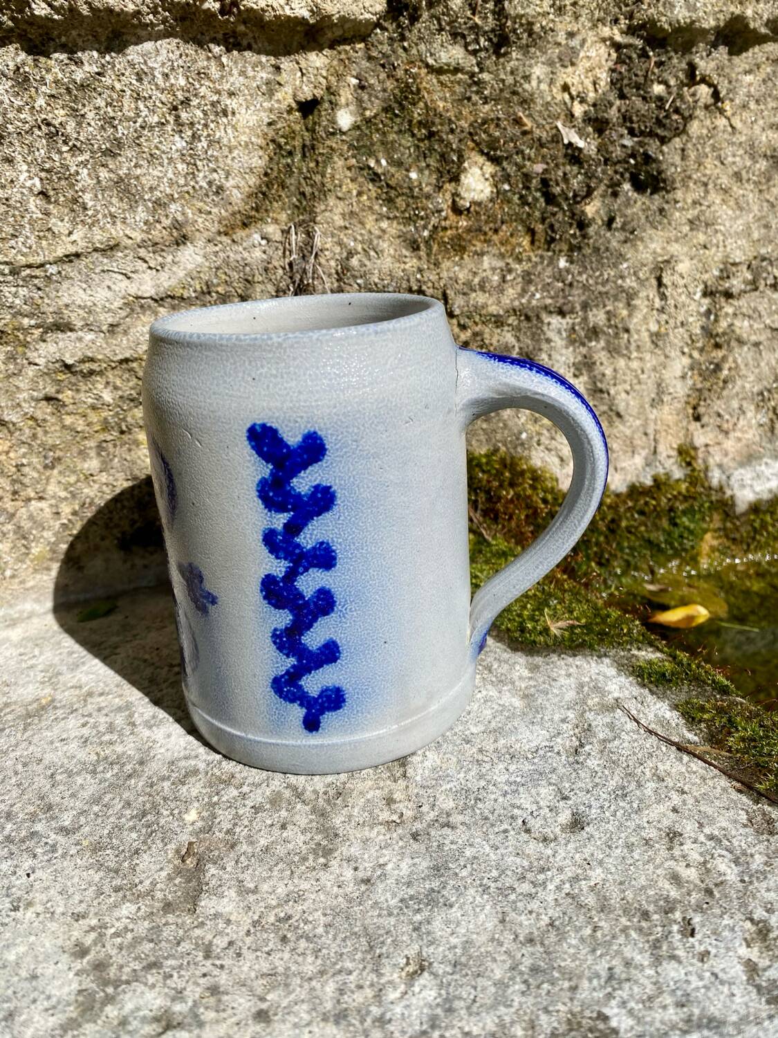 Alsatian stoneware beer mug