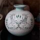 Vase rond en céramique italienne