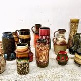 Set of 15 1960 ceramic vases