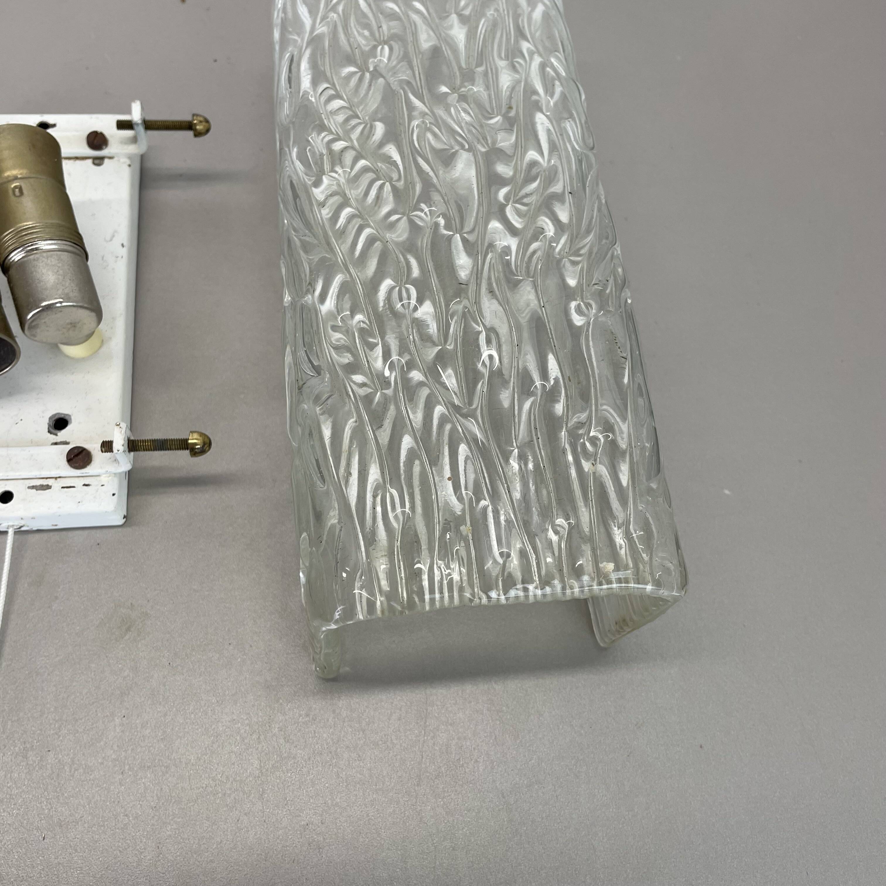 cubic Hollywood Regency Ice Glass Wall Light Made by Kalmar Lights, 1960s