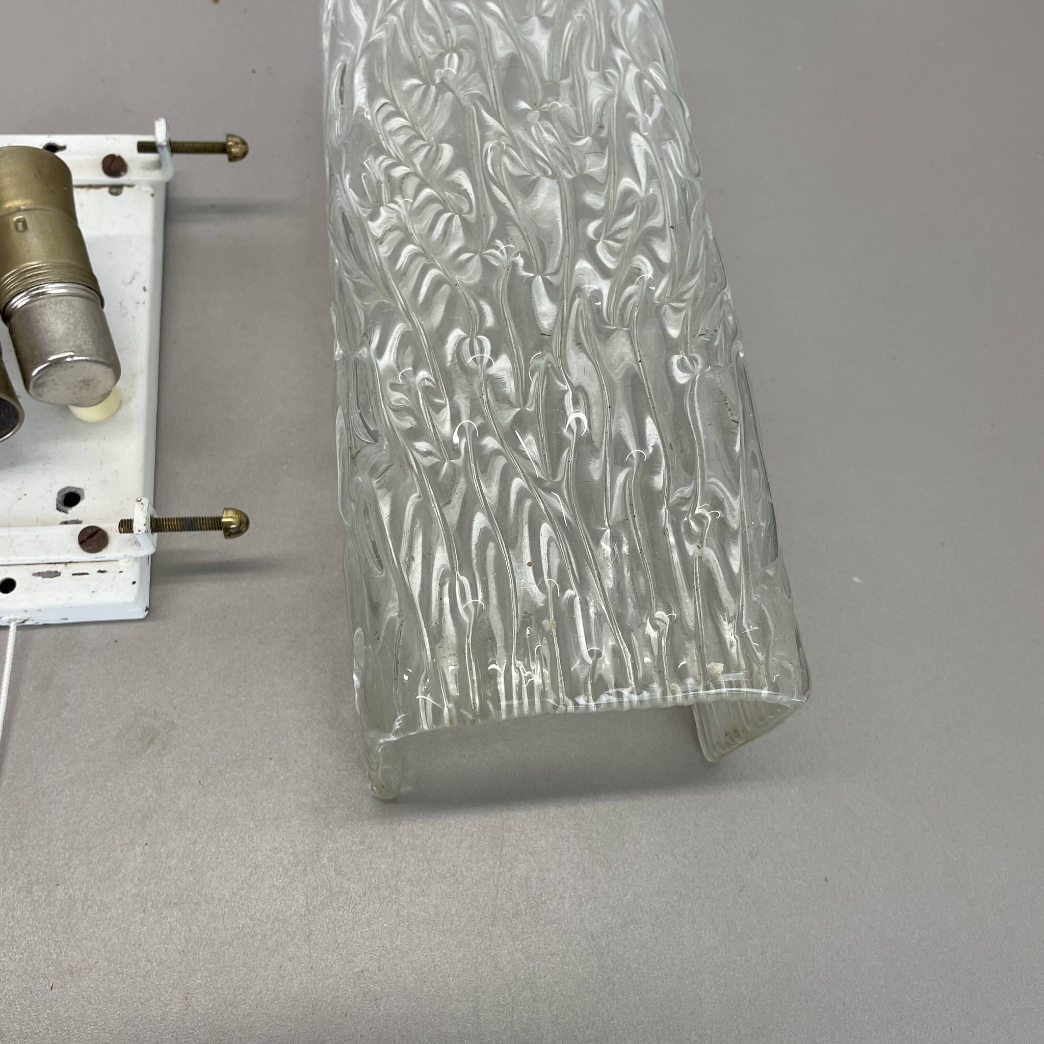 cubic Hollywood Regency Ice Glass Wall Light Made by Kalmar Lights, 1960s