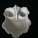 white Limoges porcelain crudité dish