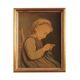 Painting „The Portrait of the Girl”, Scandinavian design, 19th century, by Albert Anker