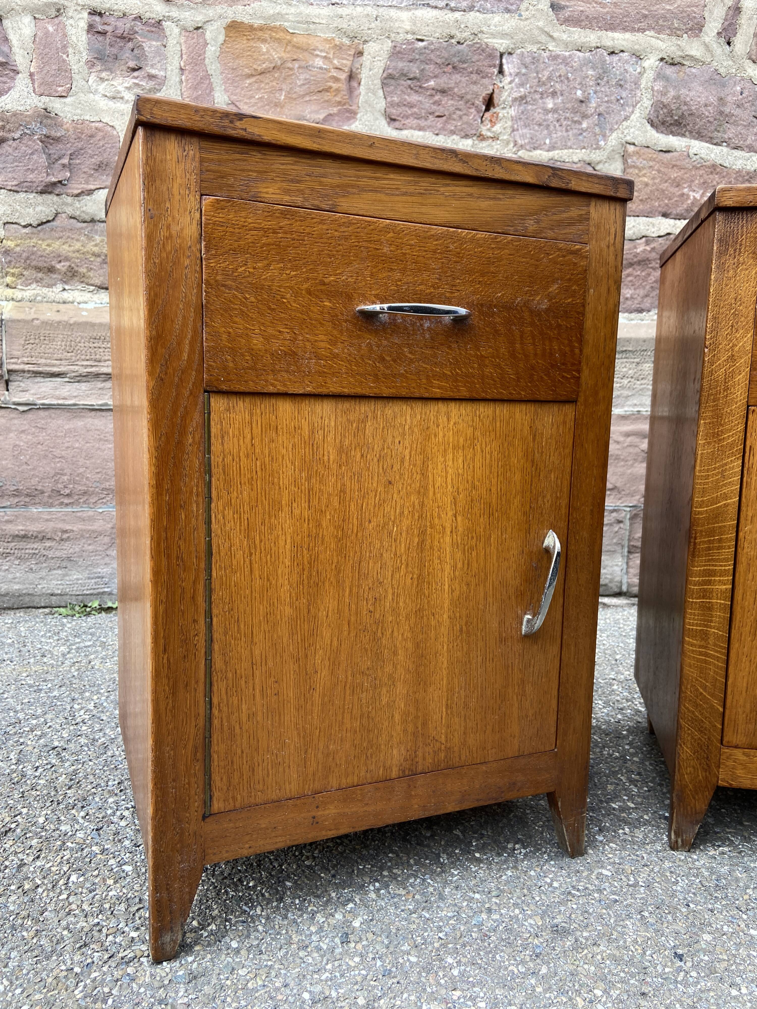 Amazing Pair of Scandinavian Bedside Tables Mid Century Style VI