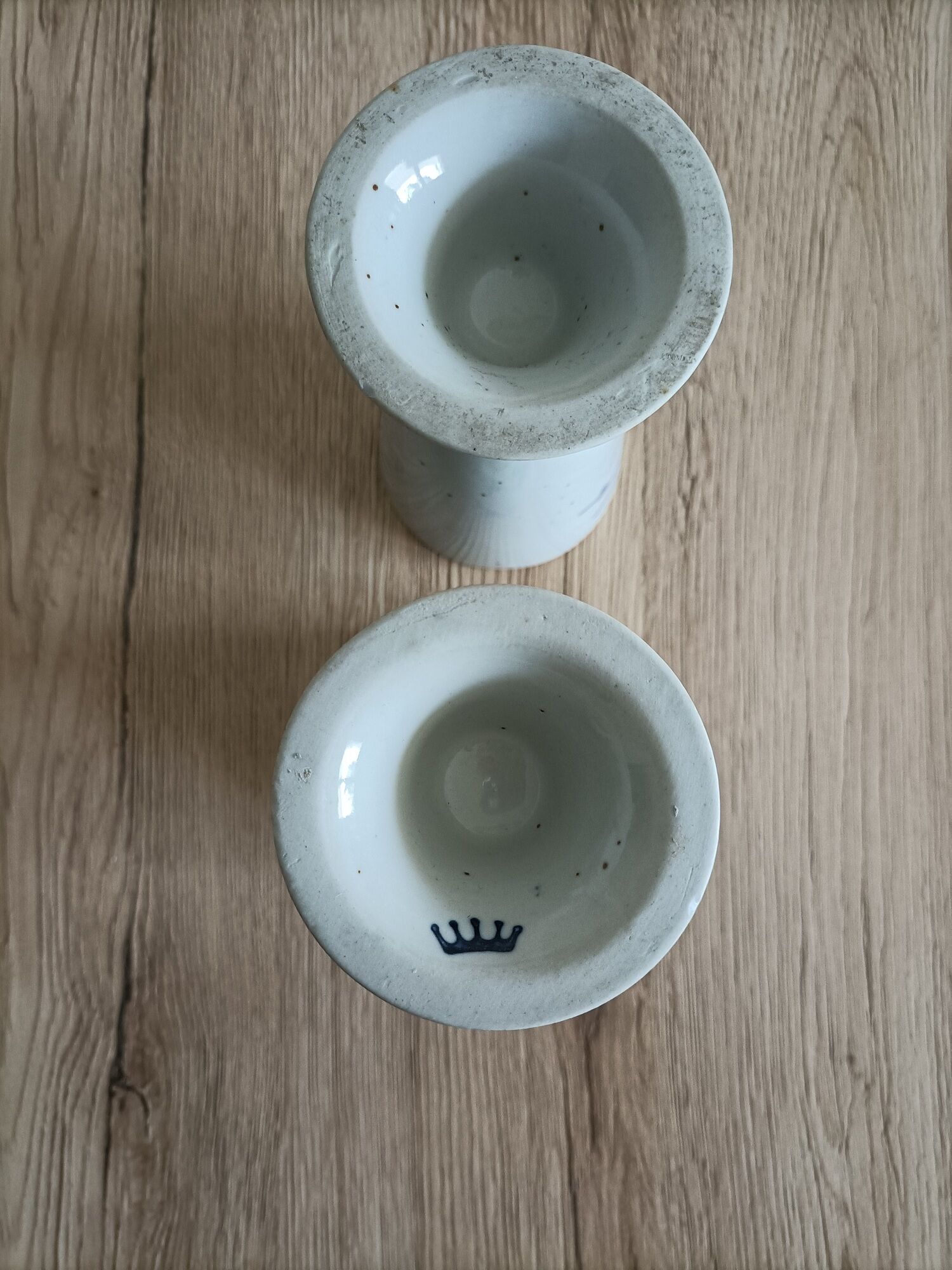Set of 2 mazagrans art nouveau porcelain ancient China