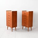 Pair of 1950s Scandinavian Teak Nightstands