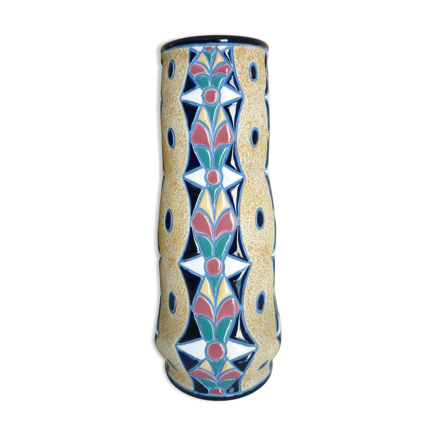 Art Deco ceramic vase, 1920s/1930s, signed Amphora (Czech Republic)